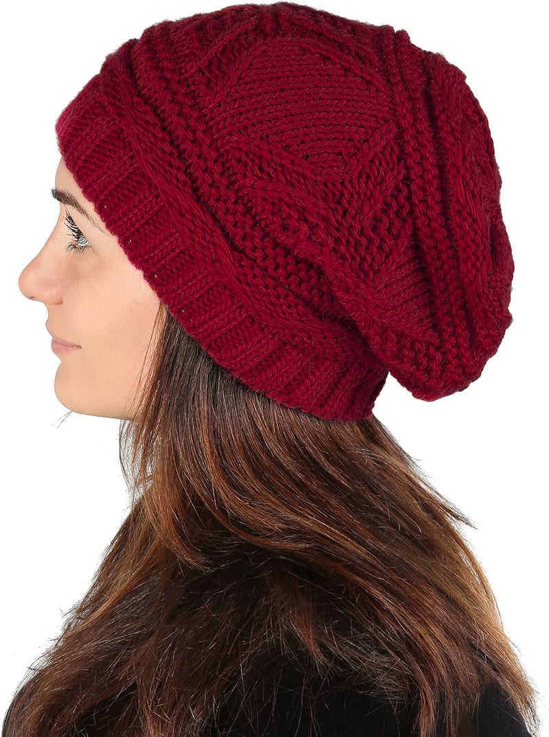 Lilax Knit Slouchy Oversized Soft Warm Winter Beanie Hat - Image 3
